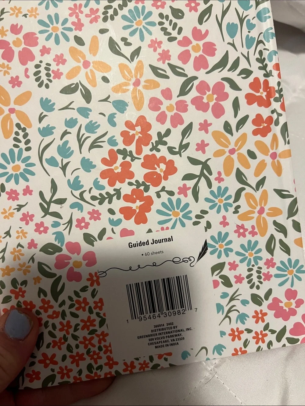 Make Today Matter Floral Guided Journal - White Multicolor Cover